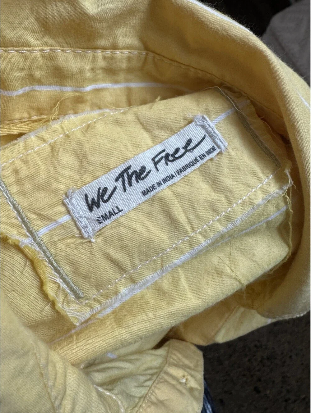 Free People Yellow Top Long sleeve Sz A